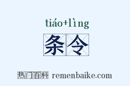 条令是什么意思的图片